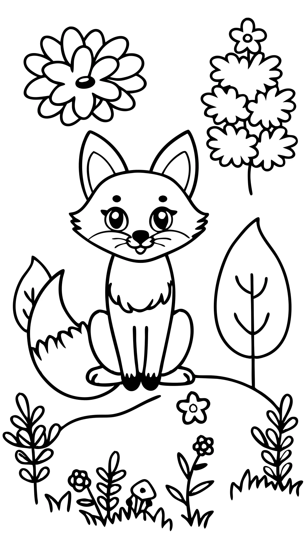 coloriage gratuit renard